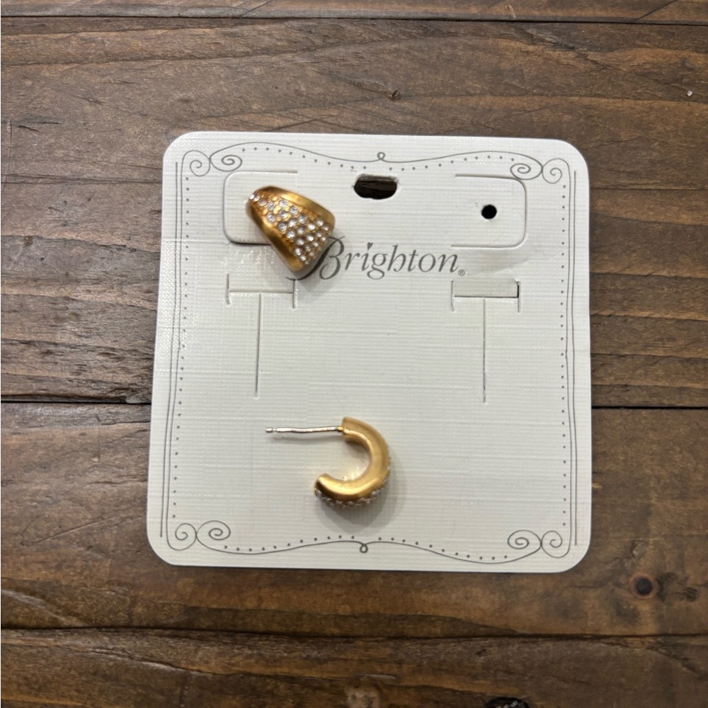 Brighton Meridian Small Gold Hoop Earrings - Picture 3 of 3